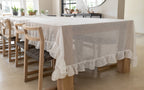 Linen frill tablecloth