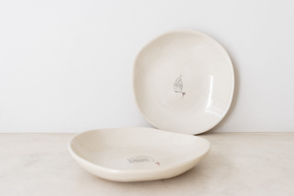 Hand Sketched Patisserie Plates