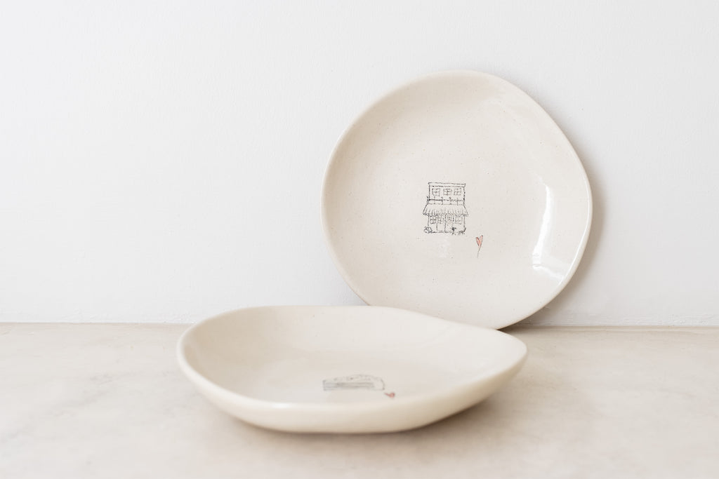 Hand Sketched Patisserie Plates