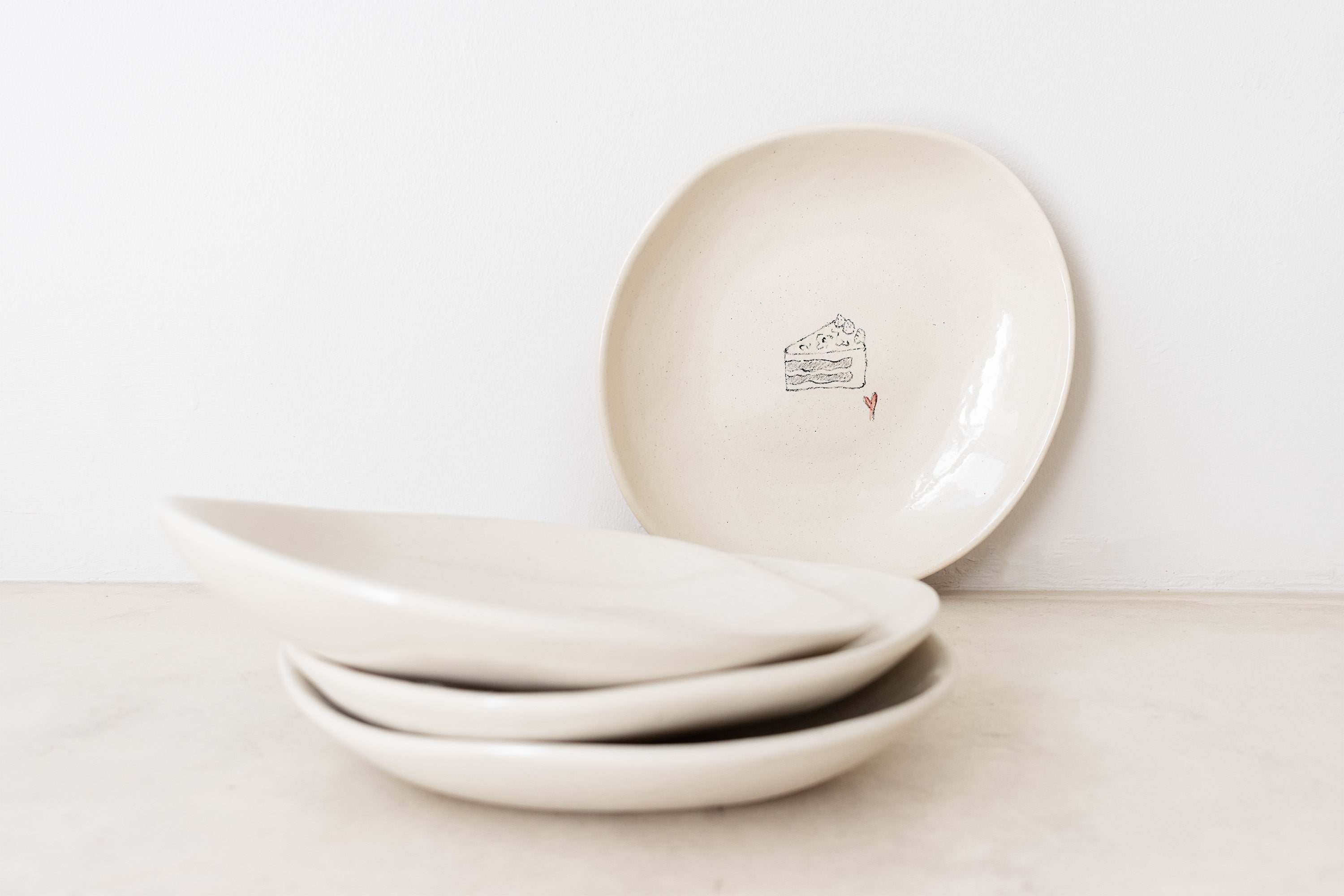 Hand Sketched Patisserie Plates