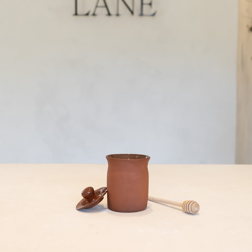 Handcrafted Terracotta Honey Pot