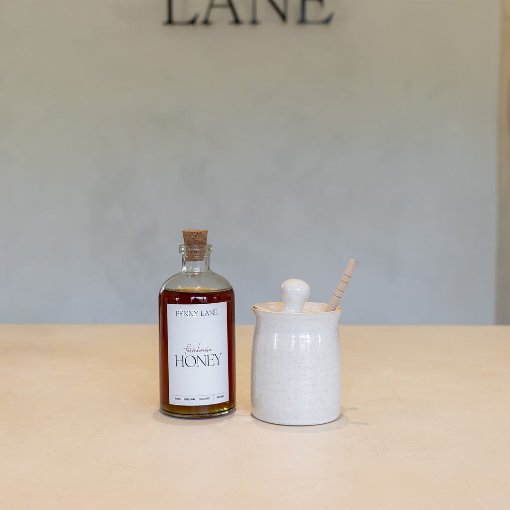 Handcrafted Ceramic Honey Pot