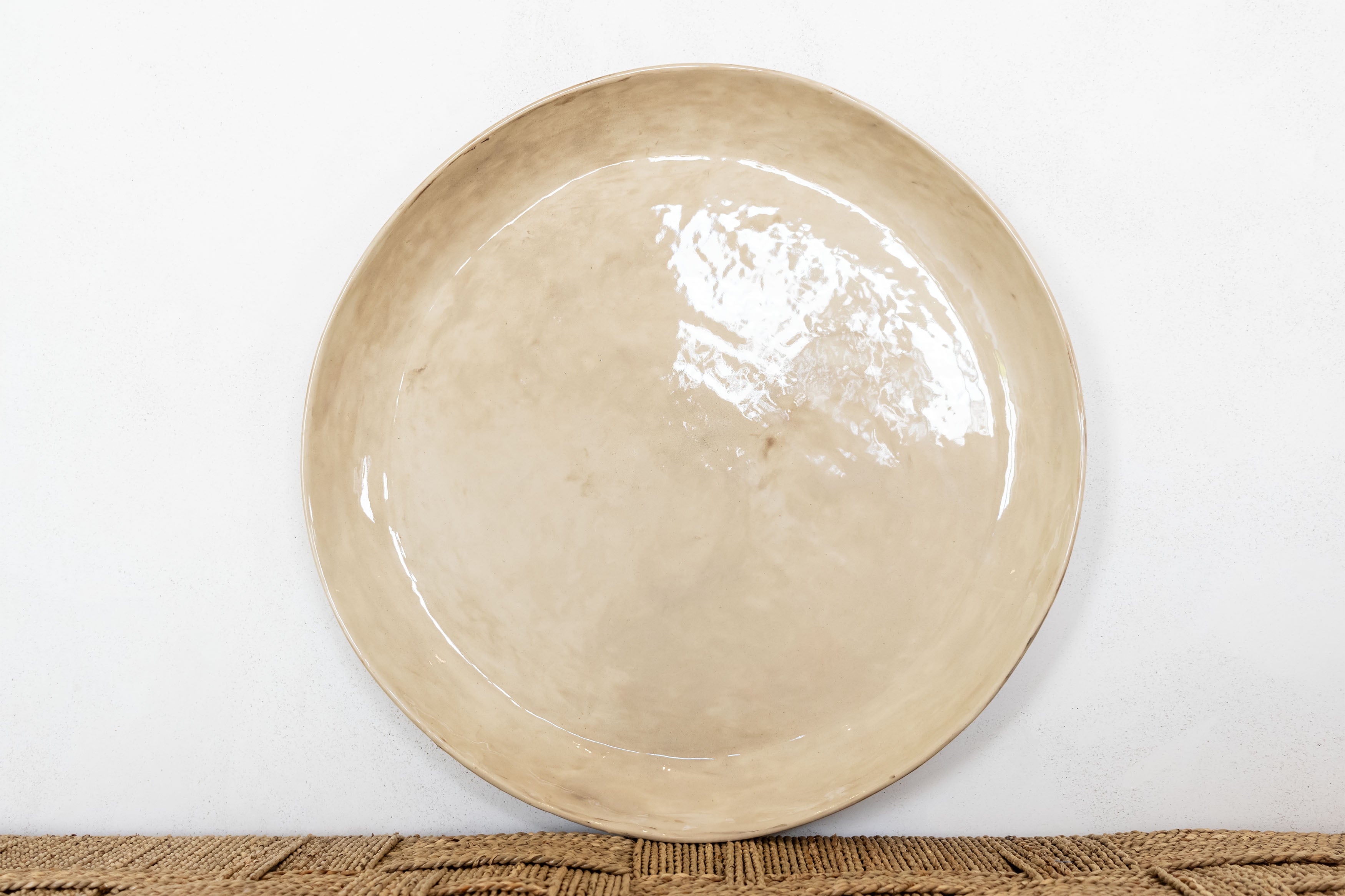 XL Acacia flat ceramic platter