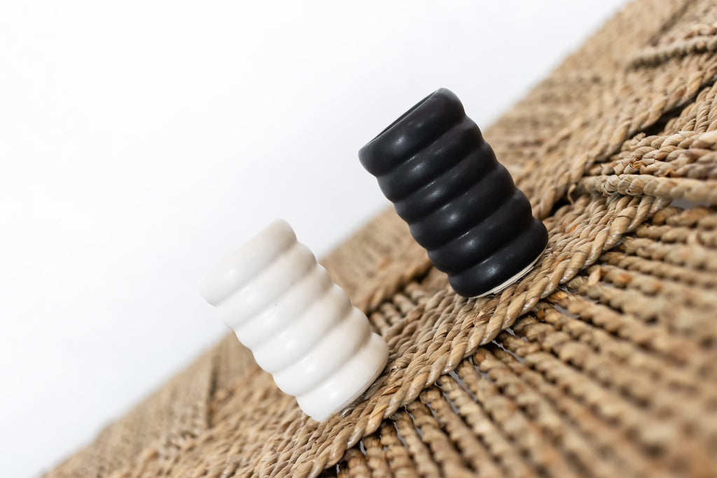 Ribbed Ceramic Toothpick Holders