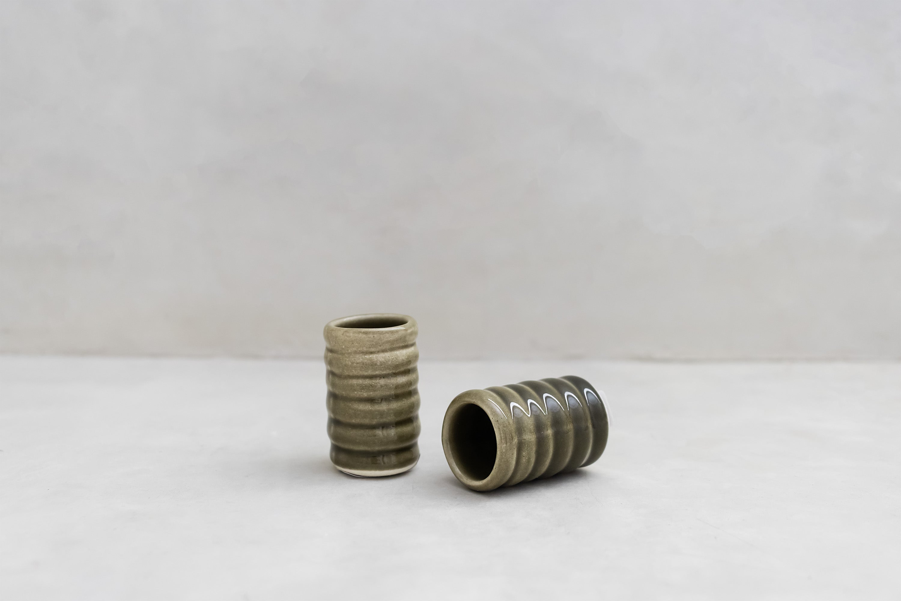 Ribbed Ceramic Toothpick Holders