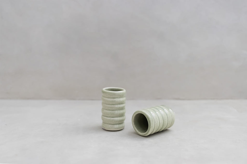 Ribbed Ceramic Toothpick Holders