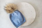 Trend_ING_Baby_beanies_with_pom_poms_grey_colour
