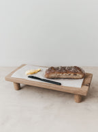 Footed Rectangle Oak Stand