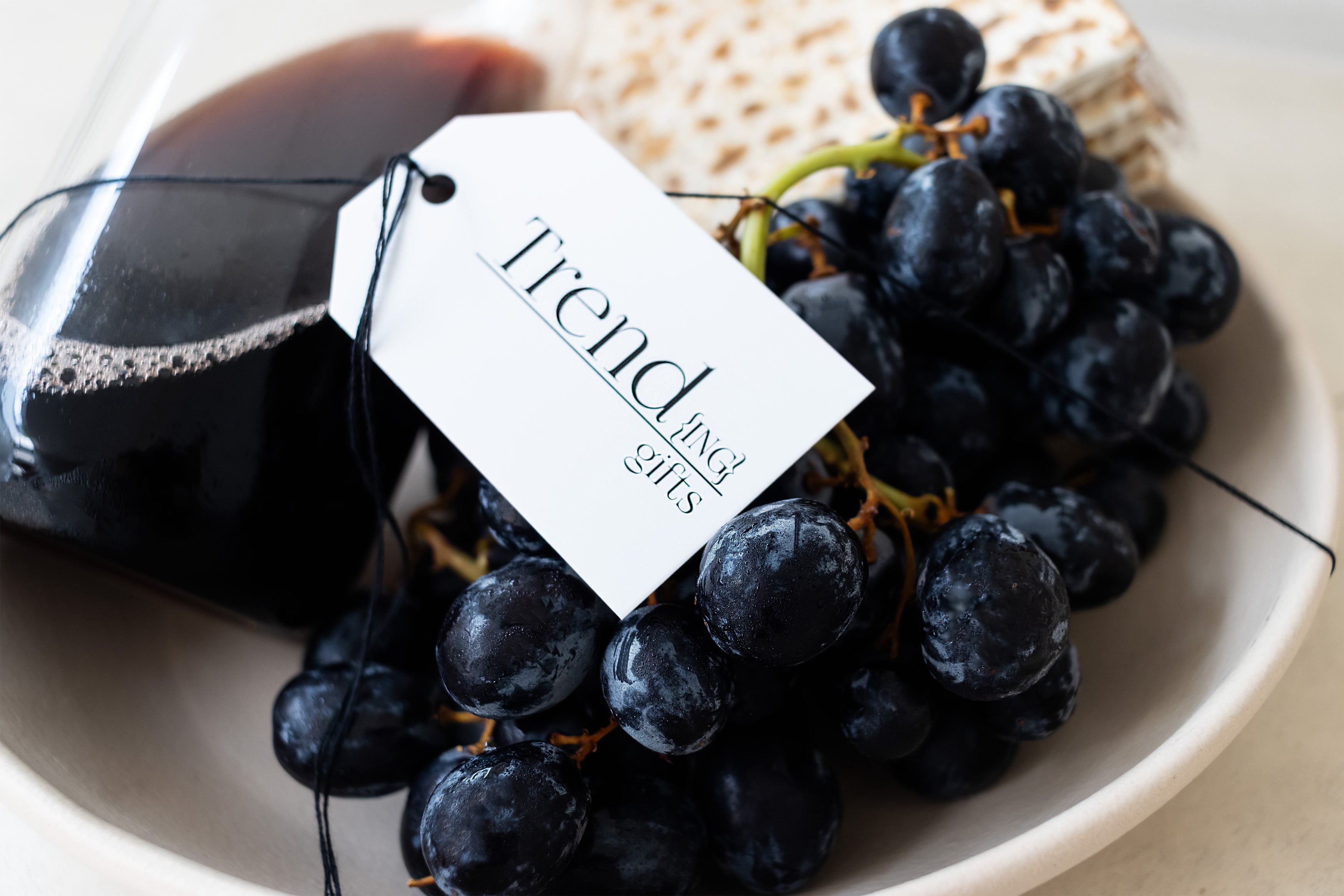 Matzah + Grapes gift bowl