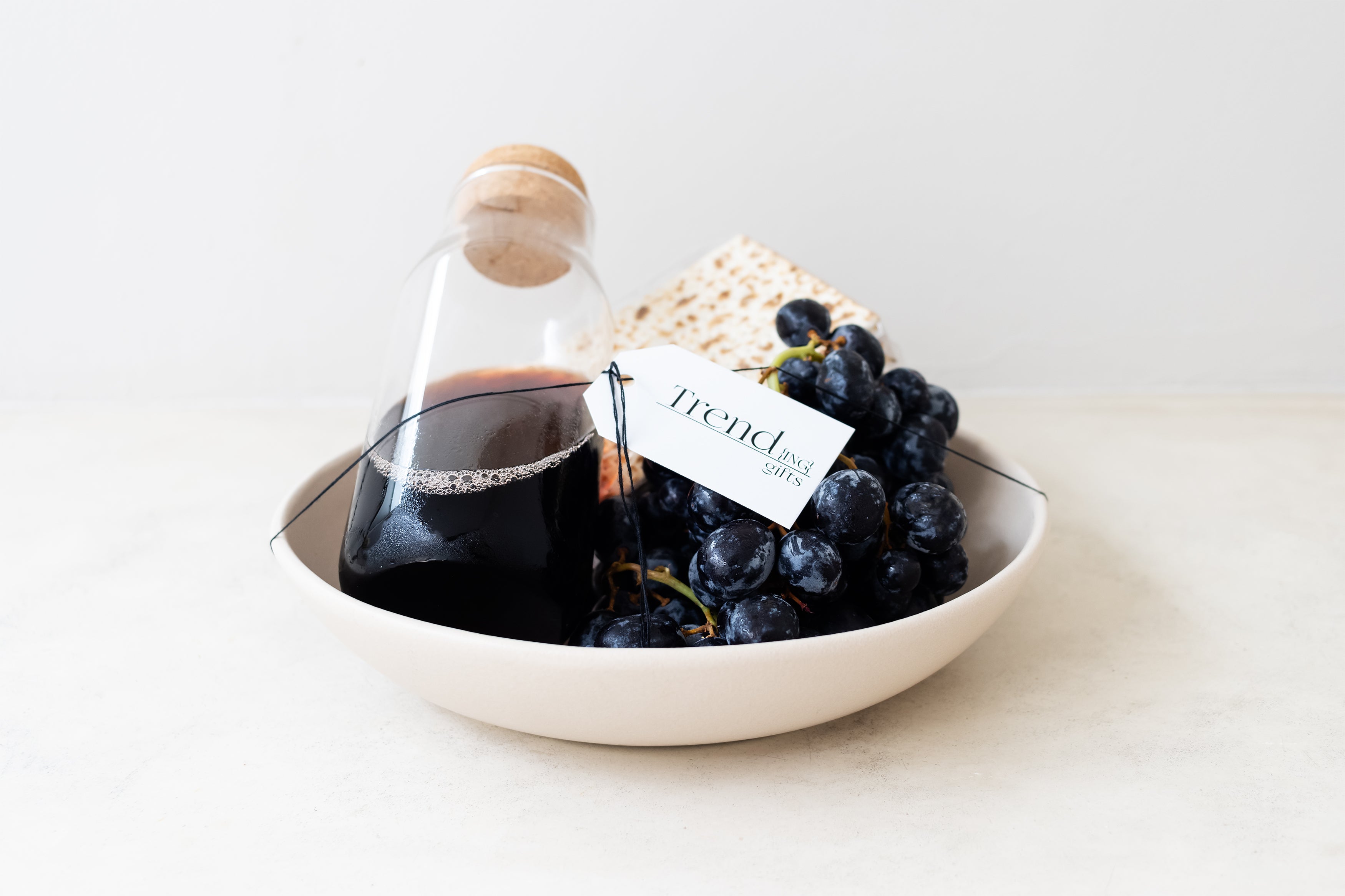 Matzah + Grapes gift bowl