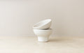 Ceramic clay-footed bowl