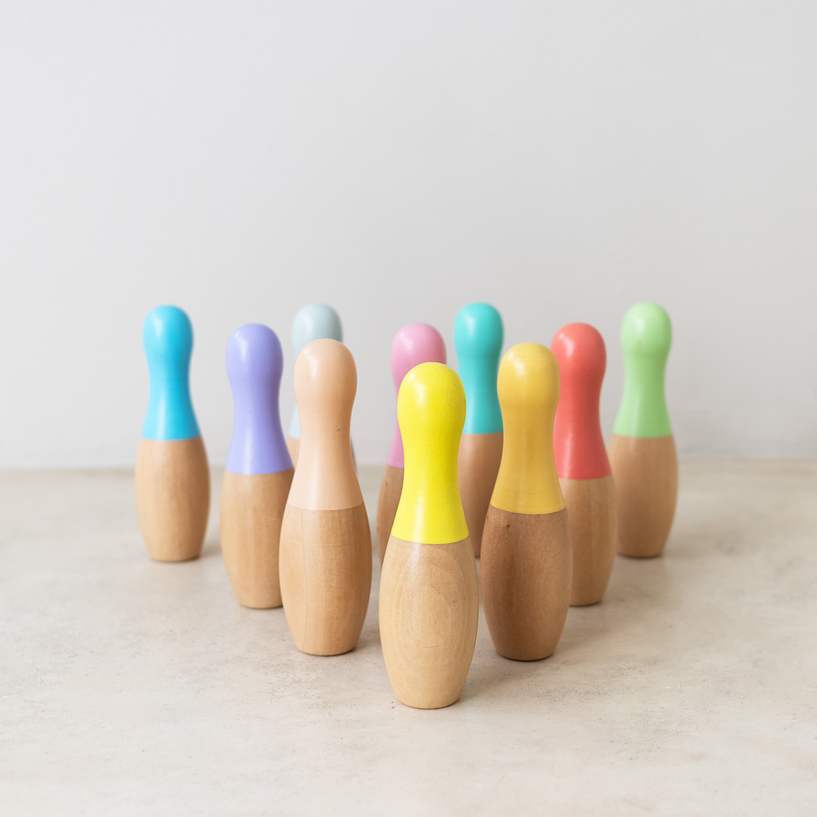 Trend_ING_Wooden_baby_ten_pin_bowling_game_full_set_up
