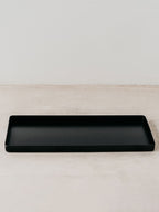 Trend-ings Shallow steel storage tray, in black colour