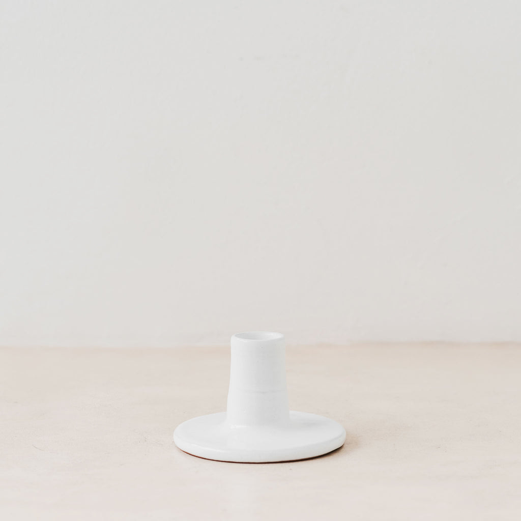 Trend{ING}s White gloss ceramic candle holders - Medium