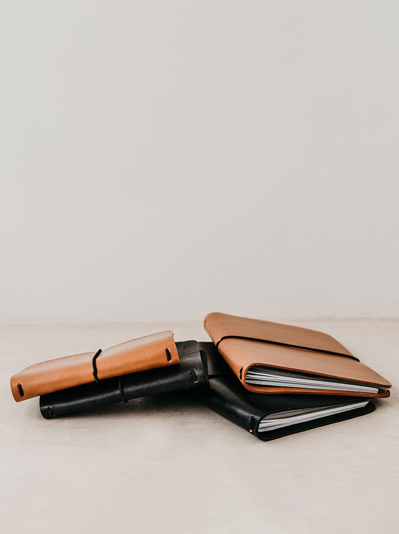 Handcrafted endless leather notebook