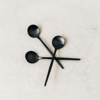 Matt round teaspoons - solid colours (set of 3)