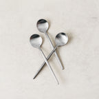 Matt round teaspoons - solid colours (set of 3)