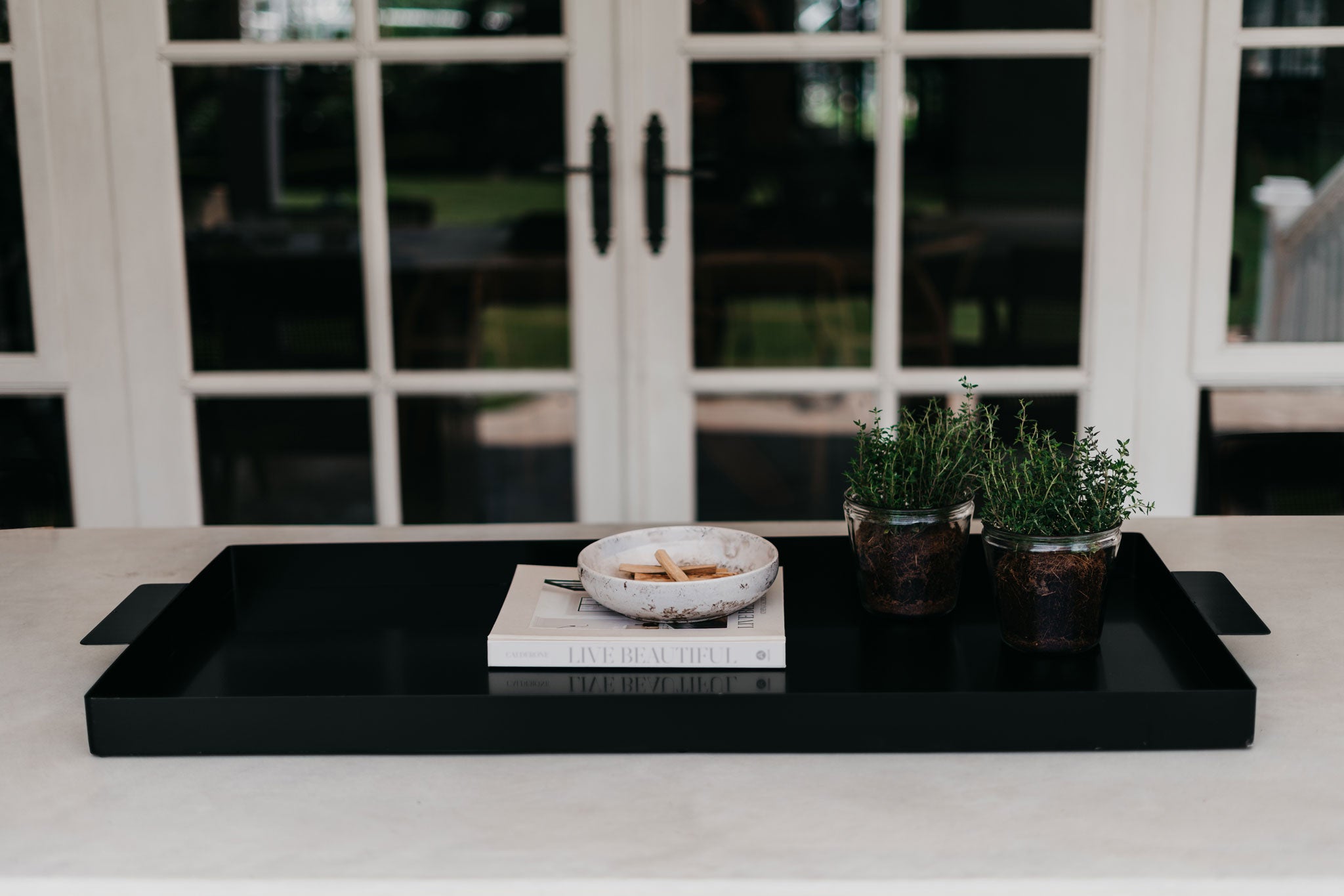 Steel tray for organisation