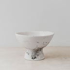 Ceramic clay-footed bowl