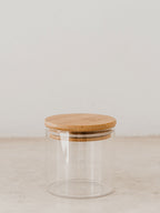 Glass storage jar