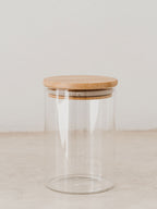 Glass storage jar