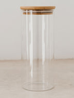 Glass storage jar