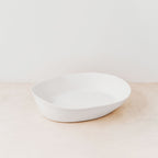 Oval stone serving bowl