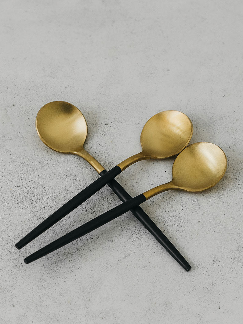 Two-Toned Round Matt Teaspoons (set of 3)