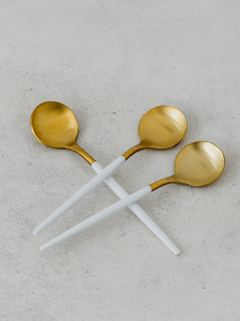 Two-Toned Round Matt Teaspoons (set of 3)
