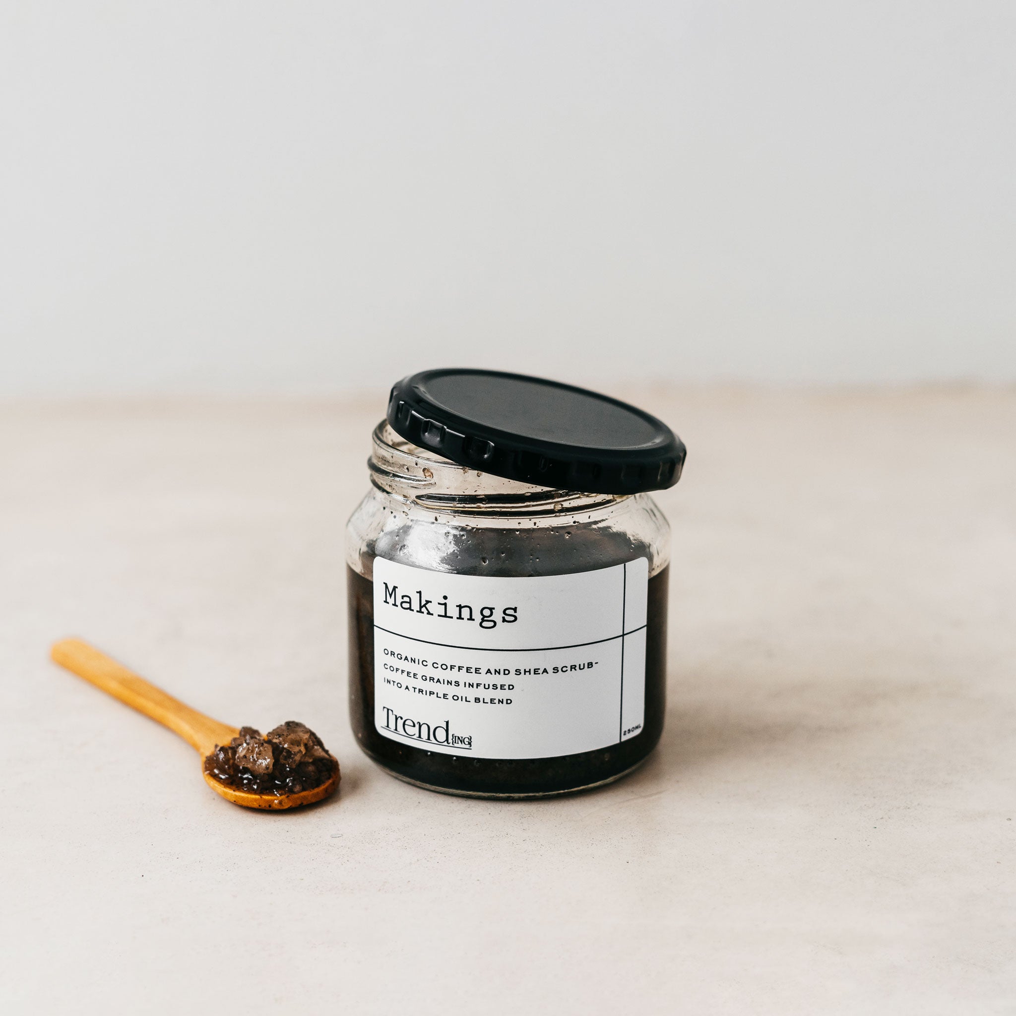 Organic coffee and shea body scrub